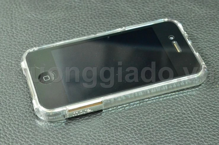 More Bumper Case For iPhone 4, iPhone 4S (Polycarbonate Plastic Jelly Ring) Color Gem Lucent