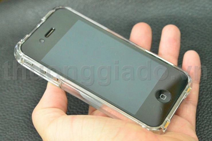 More Bumper Case For iPhone 4, iPhone 4S (Polycarbonate Plastic Jelly Ring) Color Gem Lucent