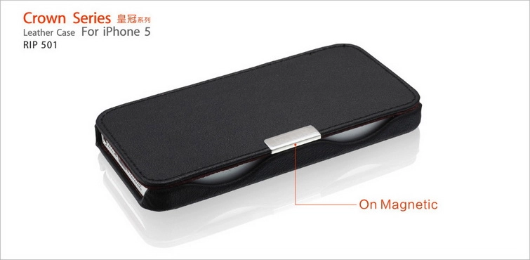 Bao Da iCarer cho iPhone 5 ( Gập mở chiều ngang và có nam châm giữ mặt)