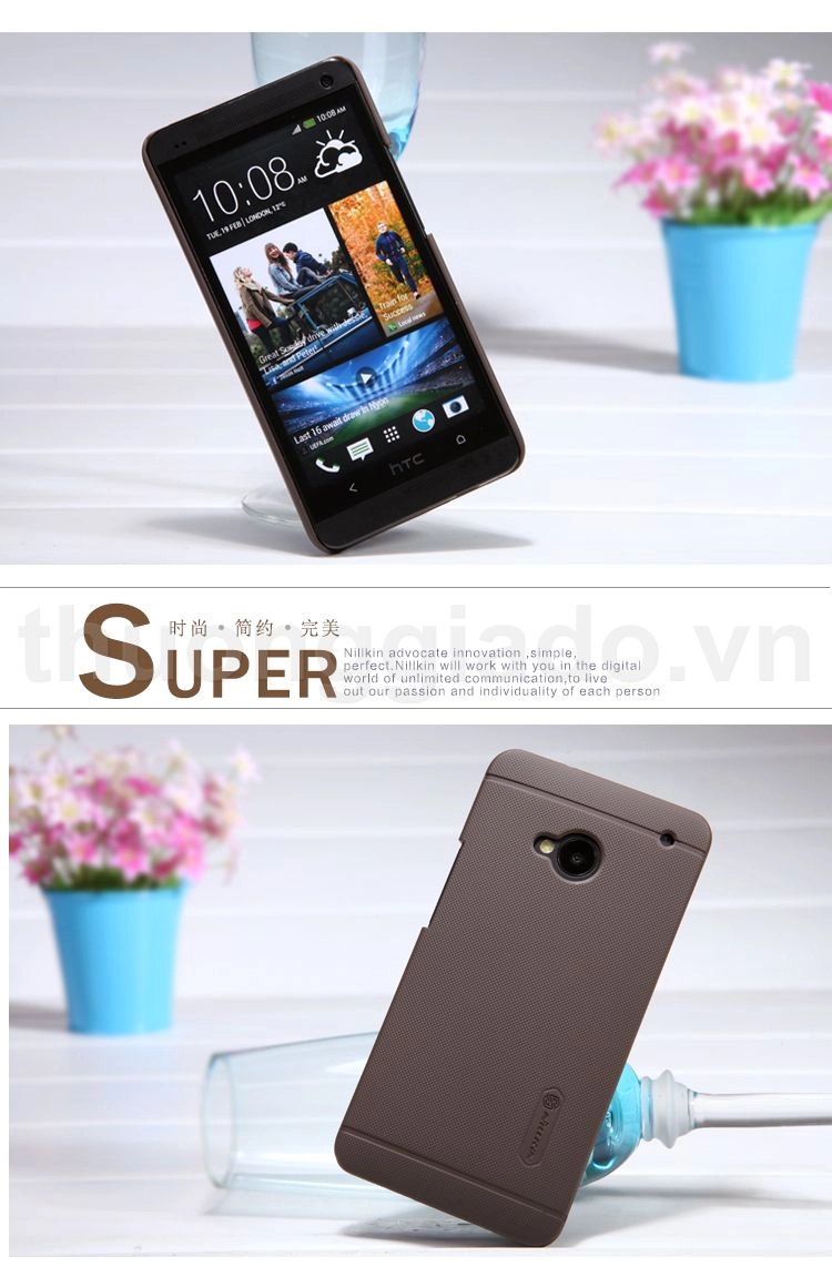 Vỏ ốp lưng sần NillKin cho HTC One (M7) Super Frosted Shield Vỏ ốp lưng sần NillKin cho HTC One (M7) Super Frosted Shield