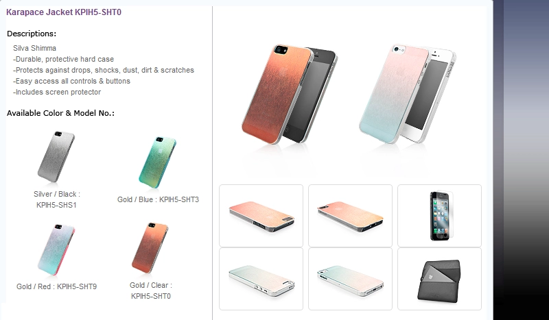 Vỏ ốp lưng Silva Shimma Karapace Jacket Capdase cho iPhone 5