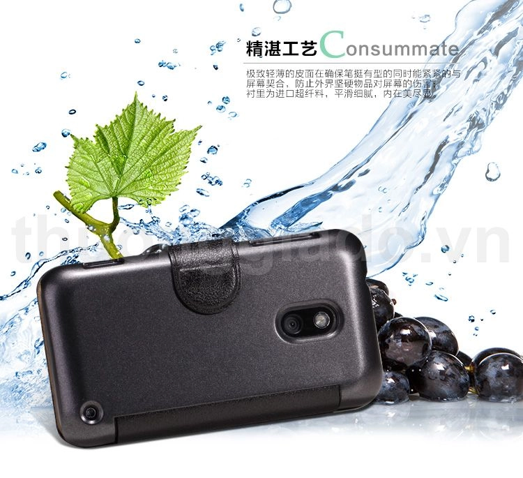 Bao Da Nokia Lumia 620 gập ngang (NillKin  Fresh Series Leather Case)