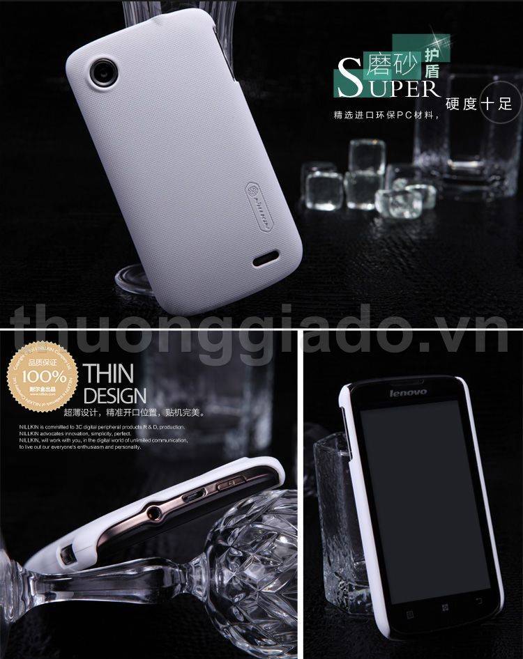 Vỏ ốp lưng sần NillKin cho Lenovo A800 (Super Frosted Shiel)