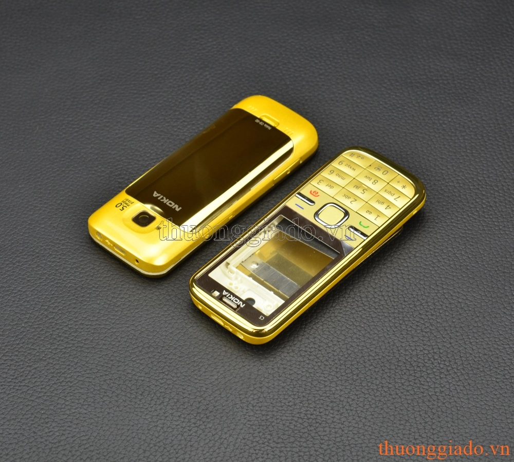 Thay vỏ Nokia C5-00 màu vàng gold