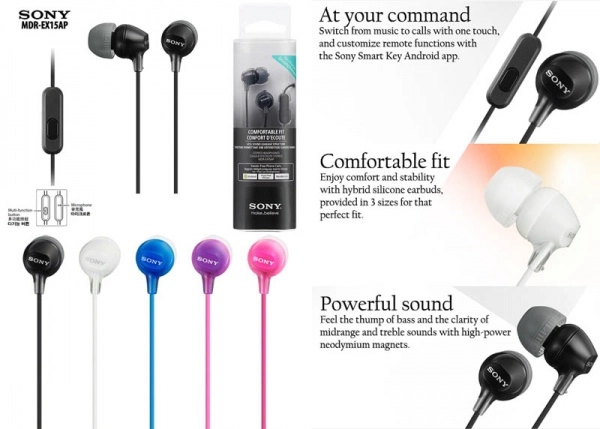 Tai nghe in-ear Sony MDR-EX15AP Chính Hãng