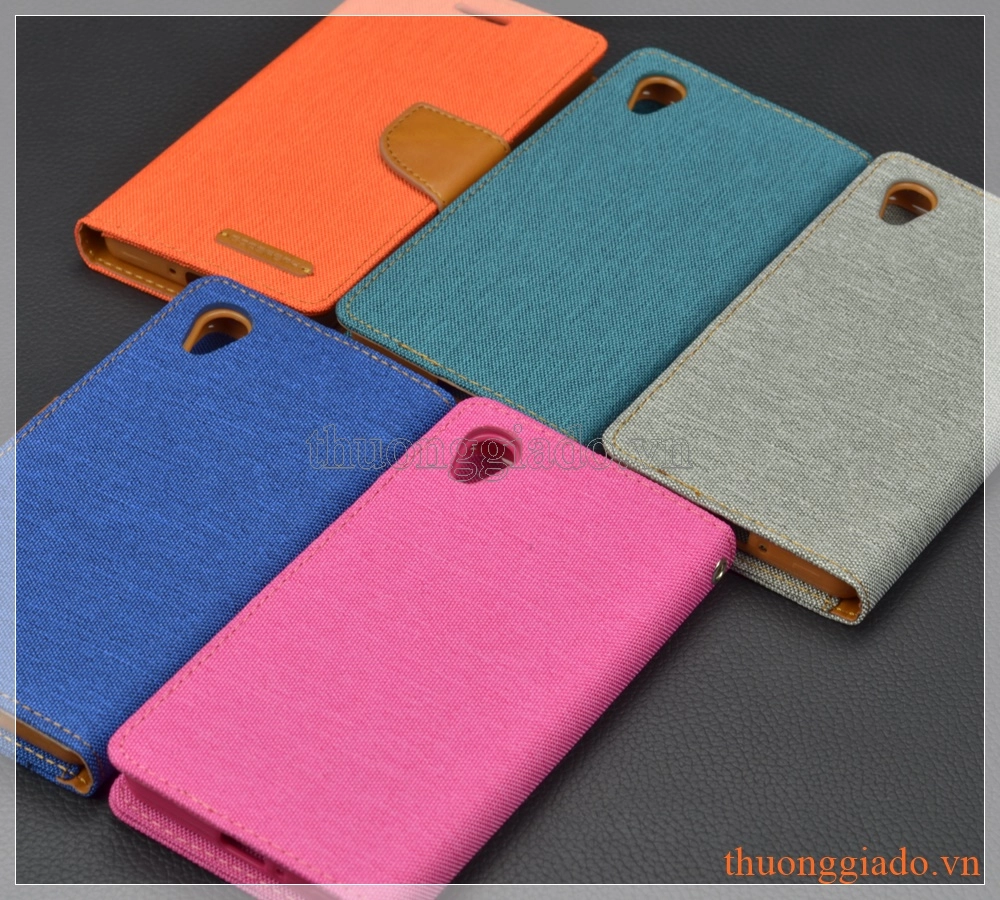 Bao da cầm tay nắp gập Sony Xperia X (F5122),CANVAS DIARY, MERCURY