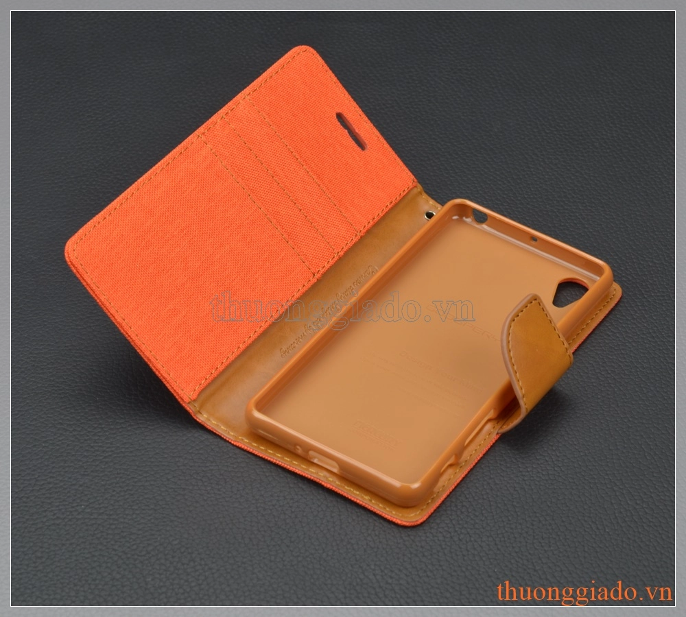 Bao da cầm tay nắp gập Sony Xperia X (F5122),CANVAS DIARY, MERCURY