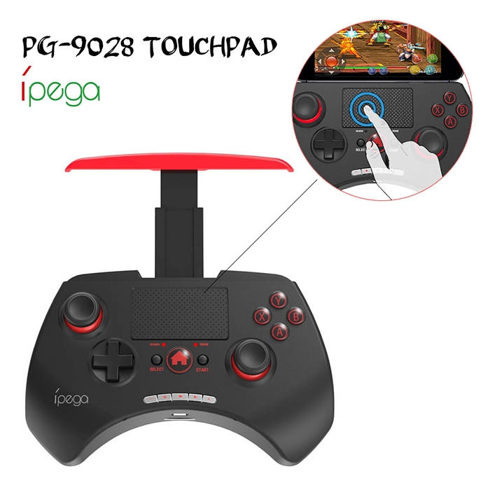 Tay chơi Game Bluetooth IPEGA PG-9028 (có hỗ trợ kẹp máy và Touch Pad)
