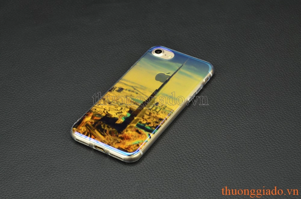 Ốp lưng silicone iPhone 7 (4.7"), mặt lưng in hình 3D