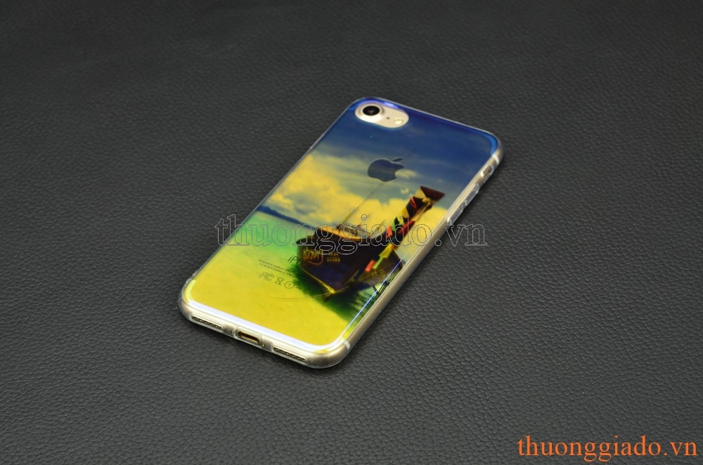 Ốp lưng silicone iPhone 7 (4.7"), mặt lưng in hình 3D