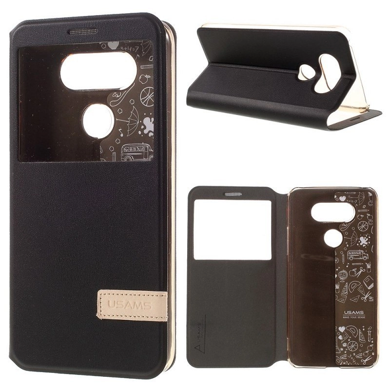 Bao da LG G5 F700 có cửa sổ view (hiệu USAMS, Muge Series) Bao da LG G5 F700 có cửa sổ view (hiệu USAMS, Muge Series)