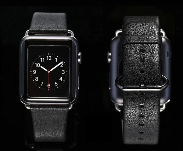 Dây da thay thế Apple Watch 38mm màu đen (hiệu REMAX, da bò mịn)