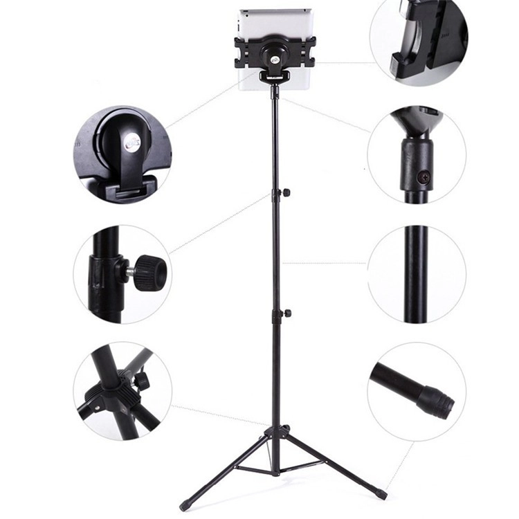 Chân chống giữ máy tính bảng_tripod stand, cao tối đa 1.35m, (mẫu 2)
