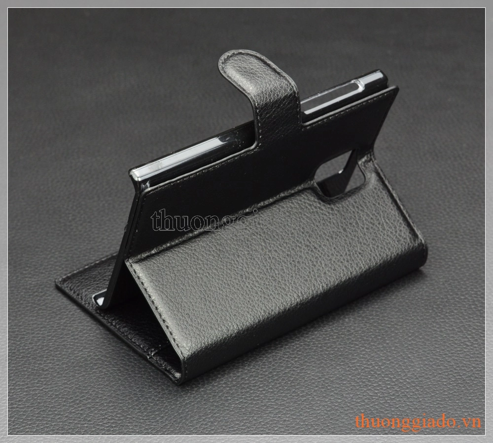 Bao da Blackberry Passport Q30 flip cover màu đen