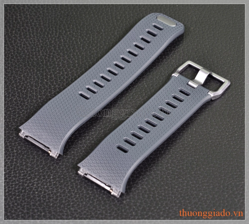 Dây đồng hồ smartwatch Fitbit Ionic (cao su, màu xám khói)