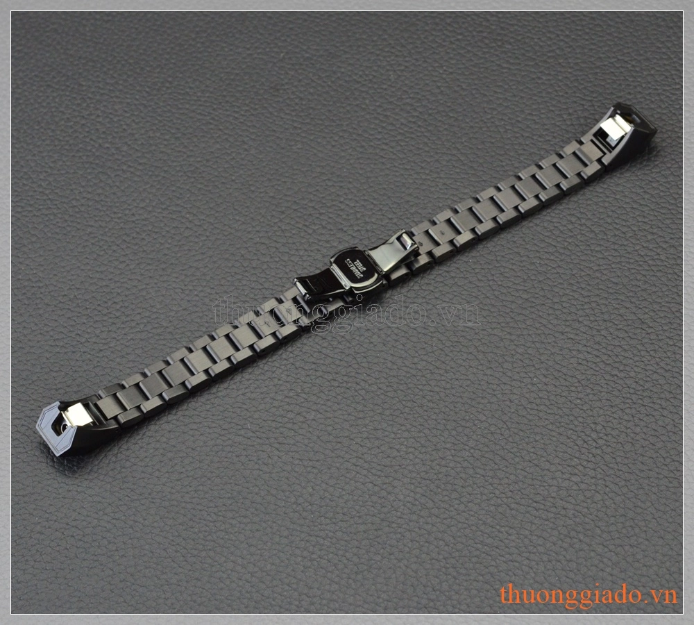 Dây đeo tay thay thế cho Fitbit Alta/ Fitbit Alta HR (thép không gỉ, màu đen, mẫu 1)