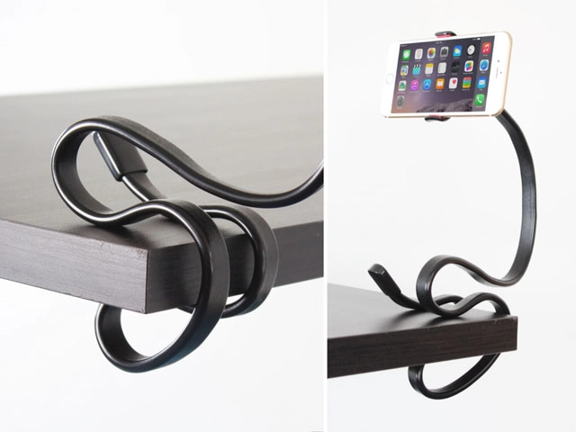 Kẹp giữ máy điện thoại trên bàn, trên cổ (Phoseat, Phone Stand)
