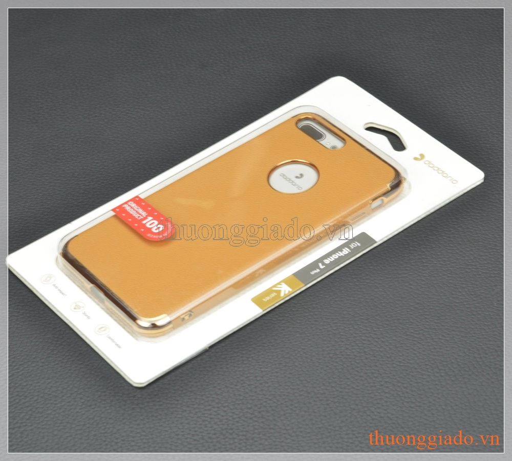 Ốp lưng silicone giả da iPhone 7 Plus (5.5"), hiệu Dadadario