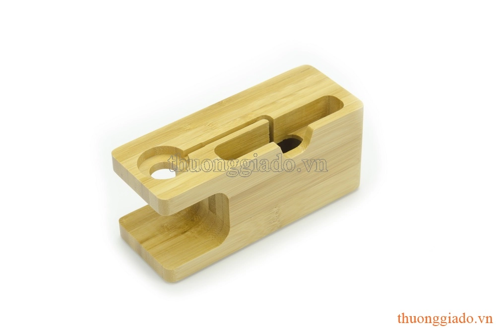 Kệ tre giữ điện thoại & apple watch 42mm trên bàn cho iPhone 6S, iPhone 7 (mẫu 3)