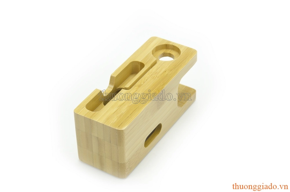 Kệ tre giữ điện thoại & apple watch 42mm trên bàn cho iPhone 6S, iPhone 7 (mẫu 3)