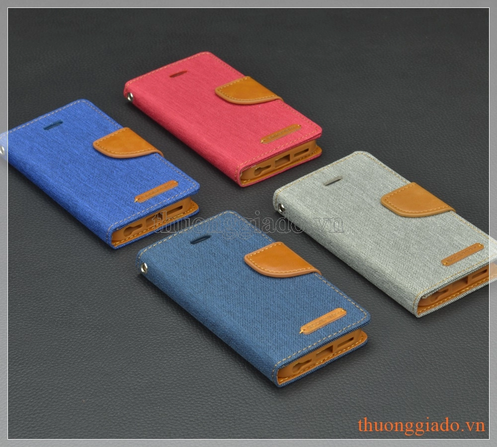 Bao da flip cover iPhone 5/ iPhone 5s/ iPhone SE (hiệu GOOSPERY/ CANVAS DIARY)