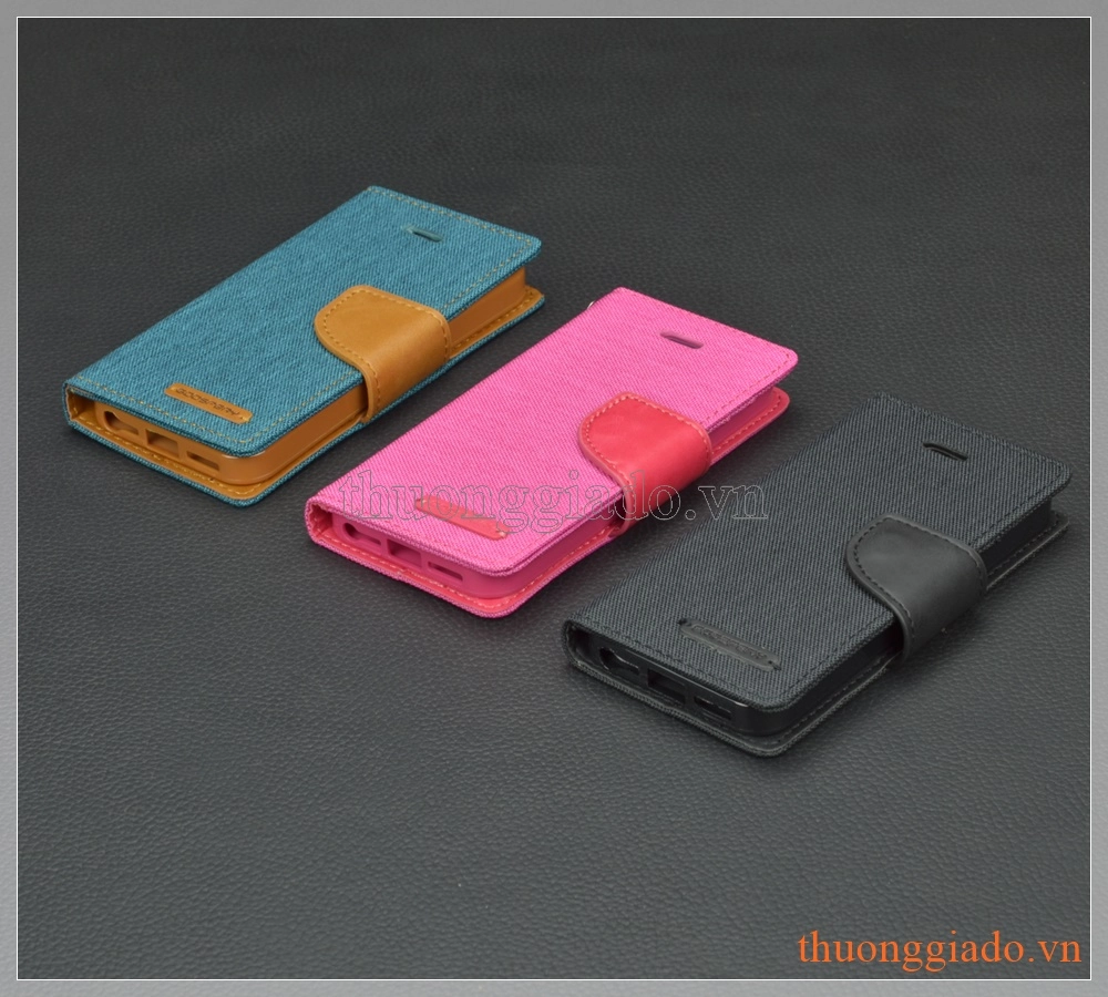 Bao da flip cover iPhone 5/ iPhone 5s/ iPhone SE (hiệu GOOSPERY/ CANVAS DIARY)