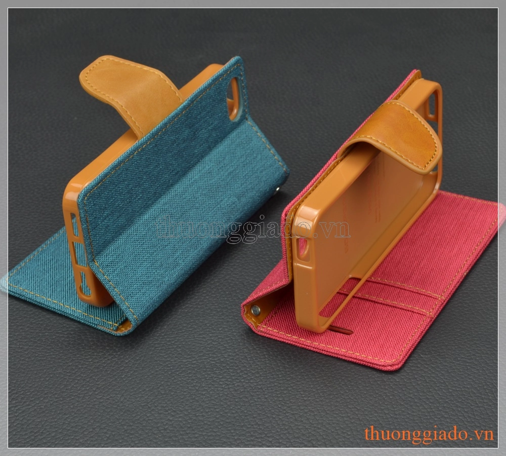 Bao da flip cover iPhone 5/ iPhone 5s/ iPhone SE (hiệu GOOSPERY/ CANVAS DIARY)