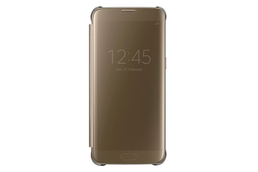 Bao Da Samsung Galaxy S7 Edge NG935 Clear View Cover Màu Vàng Gold Chính Hãng