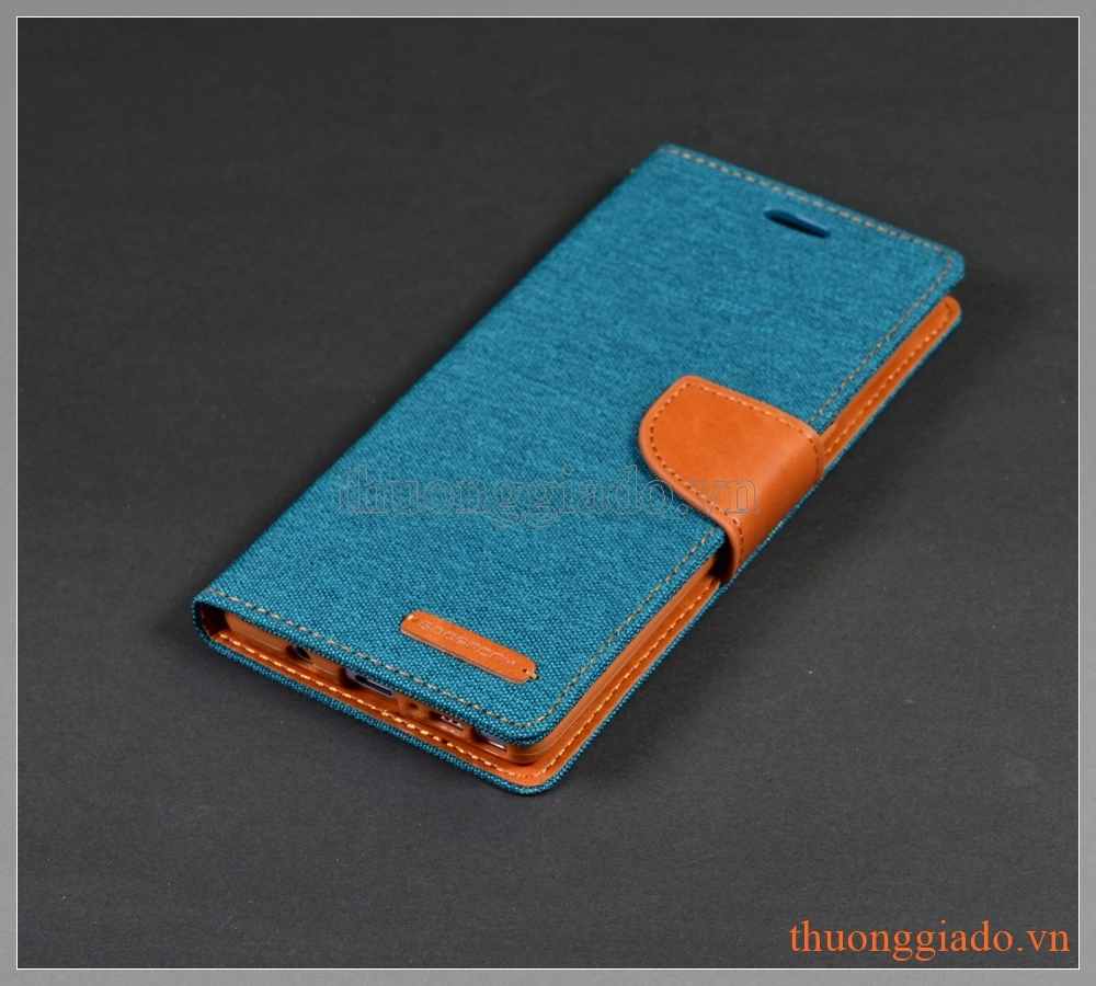 Bao da Samsung Note 8/ N950 (Hiệu CANVAS DIARY, GOOSPERY, mặt ngoài bọc vải)