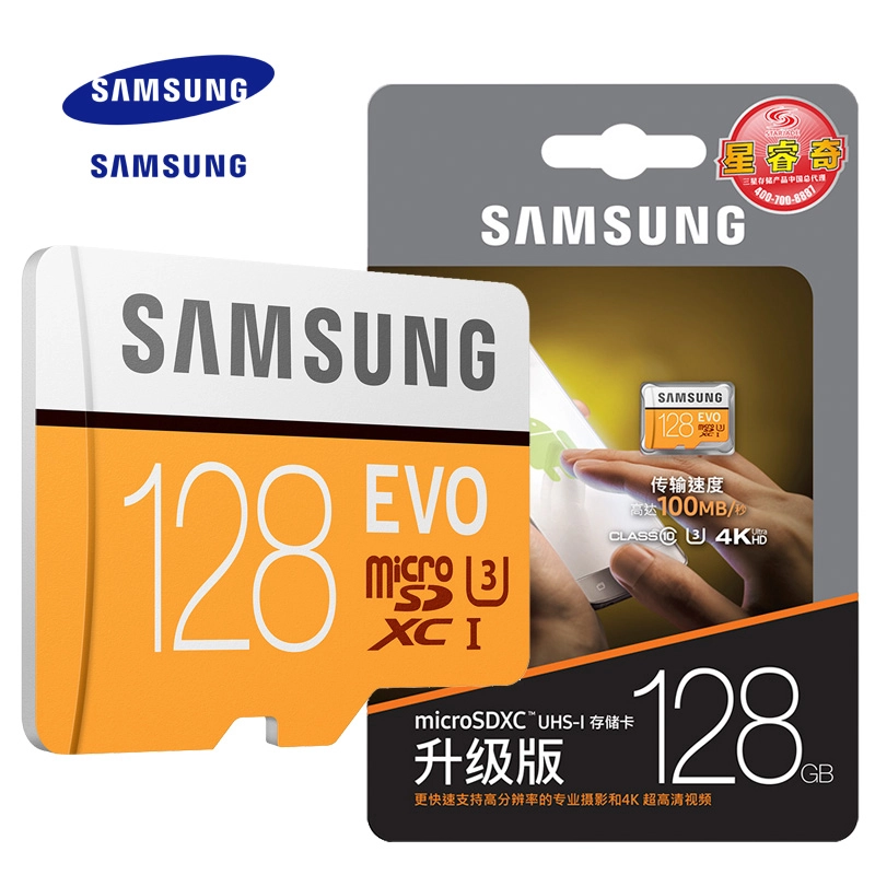 Thẻ nhớ Samsung EVO 128GB MicroSDXC 100MB/s UHS-I Class10 U3 4K