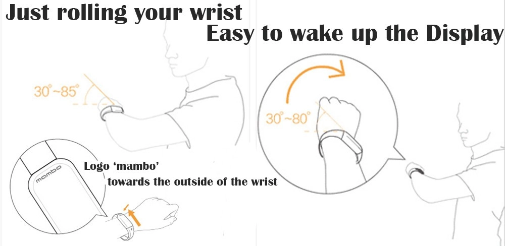 Vòng đeo tay theo dõi sức khỏe Mambo HR Band (đo nhịp tim)