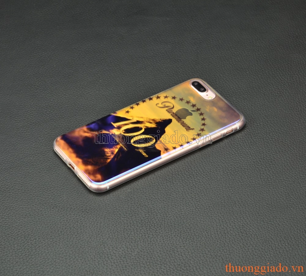 Ốp lưng silicone iPhone 7 Plus (5.5"), mặt lưng in 3D, chủ đề phong cảnh