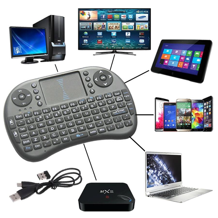 Bàn phím mini không dây cầm tay (có Touch Pad)