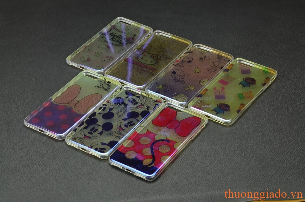 Ốp lưng silicone iPhone 7 Plus (5.5"),mặt lưng in 3D, chủ đề Hello Kitty