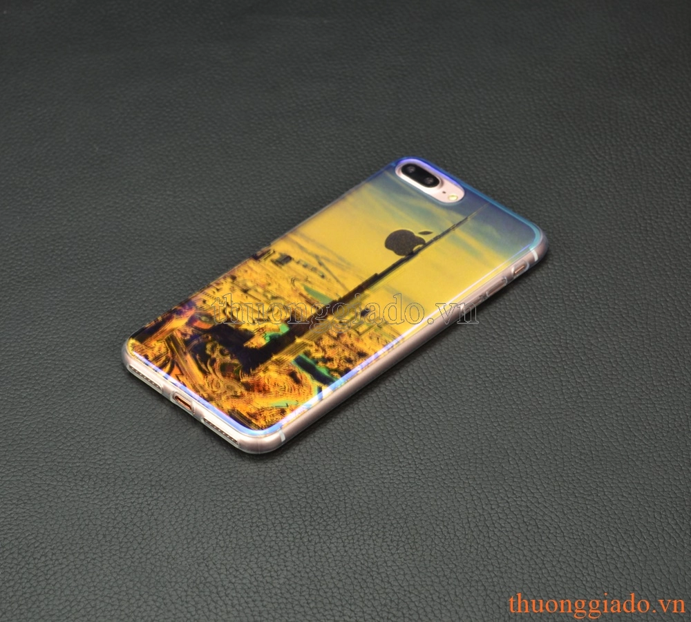 Ốp lưng silicone iPhone 7 Plus (5.5"), mặt lưng in 3D, chủ để công trình