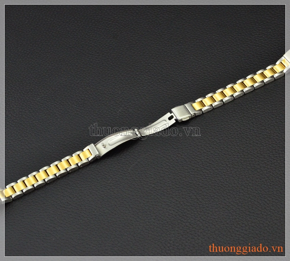 Dây đeo tay thay thế cho Fitbit Alta/ Fitbit Alta HR (thép không gỉ, bạc vàng, mẫu 1)