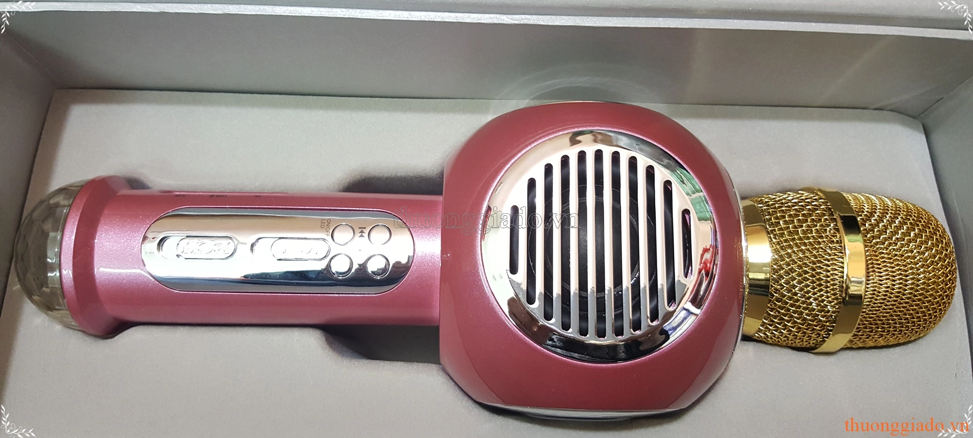 Míc kèm loa hát Karaoke M8 chính hãng (Có đèn led nhấp nháy)