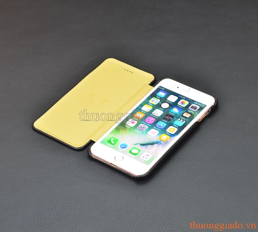 Bao da cầm tay nắp gập mở ngang cho iPhone 7 Plus (5.5"), hiệu XOOMZ Bao da cầm tay nắp gập mở ngang cho iPhone 7 Plus (5.5"), hiệu XOOMZ