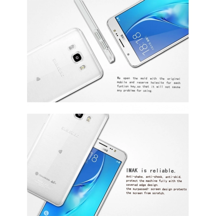 Ốp lưng Samsung Galaxy  J7 (bản 2016)/ J710 nhựa cứng trong suốt hiệu iMak