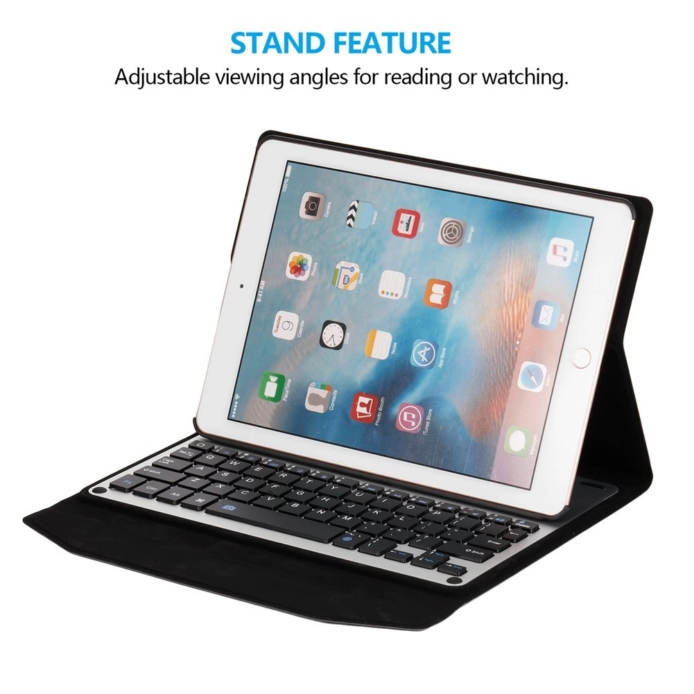 Bàn phím bluetooth iPad Air, iPad Air 2, iPad Pro 9.7 (smart keyboard) kèm bao da book cover