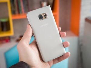 Bao da Samsung Galaxy S7 Edge (G935) S View Cover chính hãng màu bạc