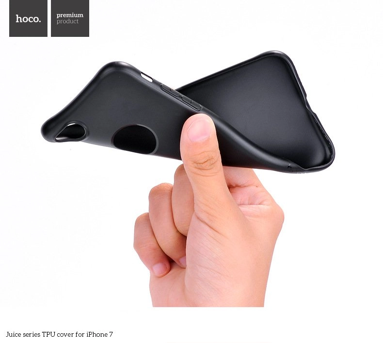 Ốp lưng silicone iPhone 7 Plus (5.5"),siêu mỏng,màu đen,hiệu HOCO,JUICE Series TPU