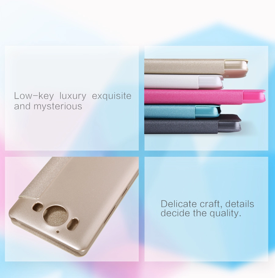 Bao Da Microsoft Lumia 950 (Hiệu NillKin, Sparkle Series) Bao Da Microsoft Lumia 950 (Hiệu NillKin, Sparkle Series)