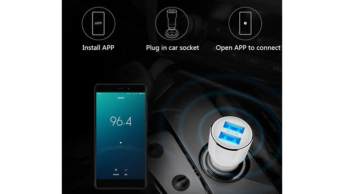 Xiaomi Roidmi-Sạc trên ô tô kèm Bluetooth FM Transmitter