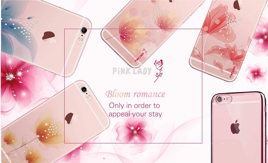 Ốp lưng đính đá cho iPhone 6S_iPhone  6 Plus ( Pink Lady )