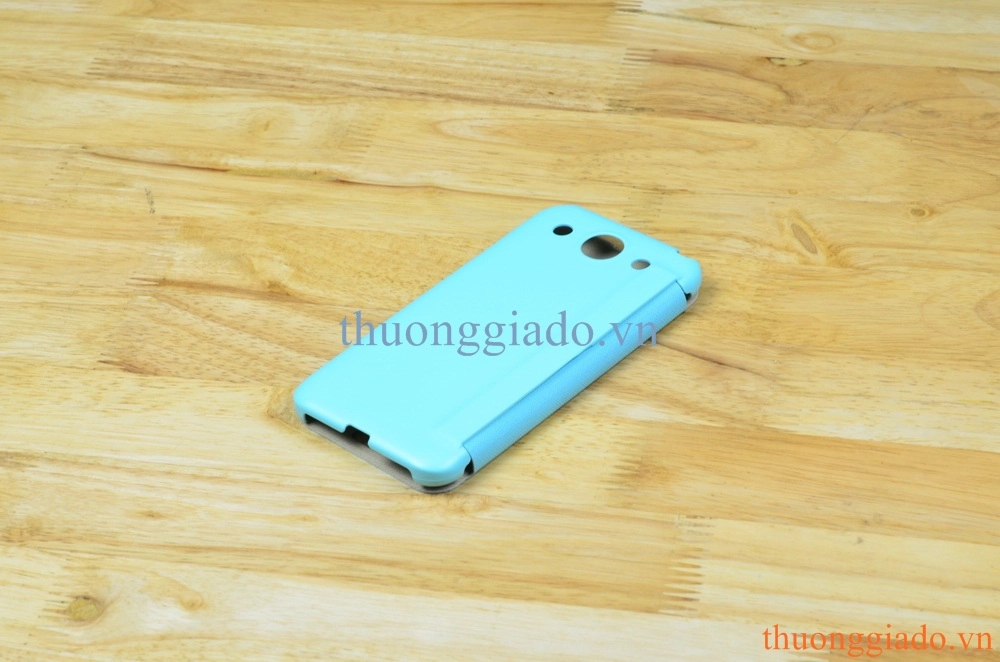 Bao da cầm tay Lots Double View Cho LG Optimus G Pro F240 E980 (2 ô cửa sổ) Màu Xanh