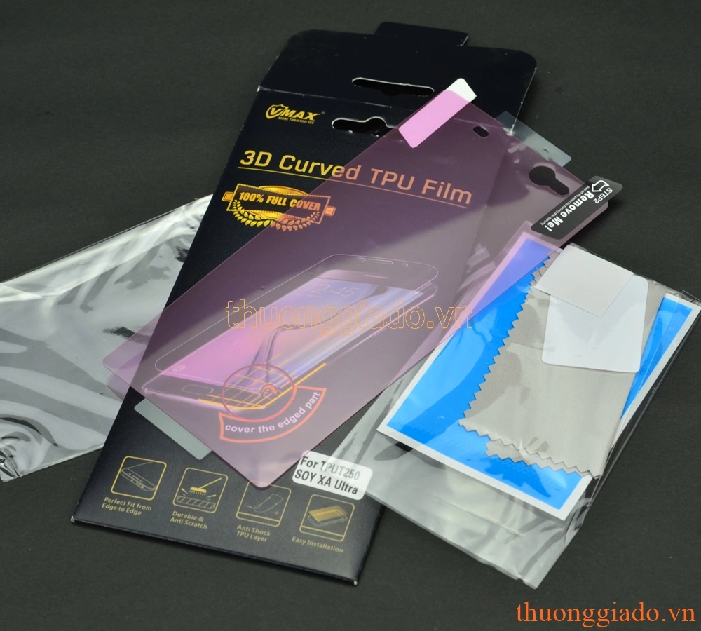 Miếng dán full màn hình Sony Xperia  XA Ultra (6.0"), hiệu Vmax