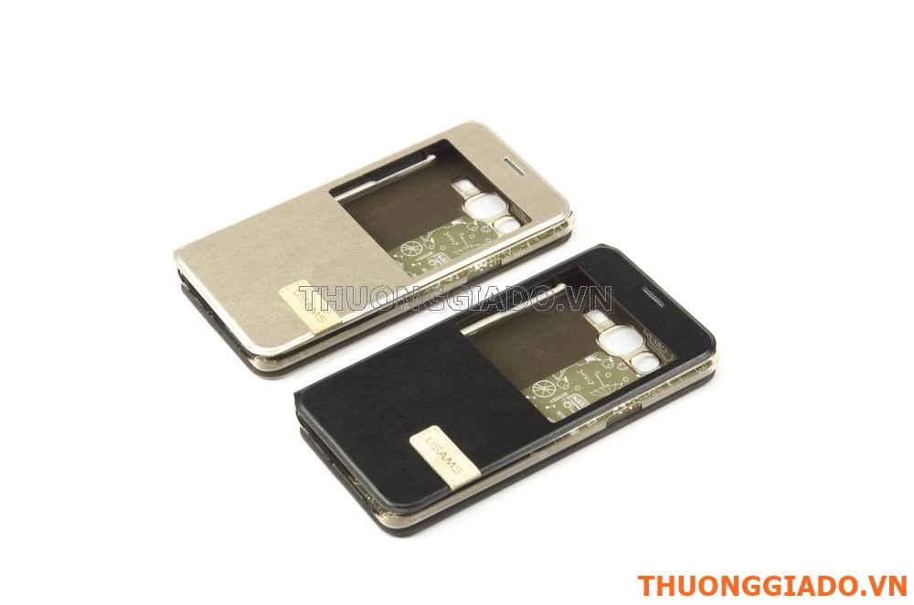 Bao Da Samsung Galaxy  On5 G550(Hiệu USAMS, Có cửa sổ view)