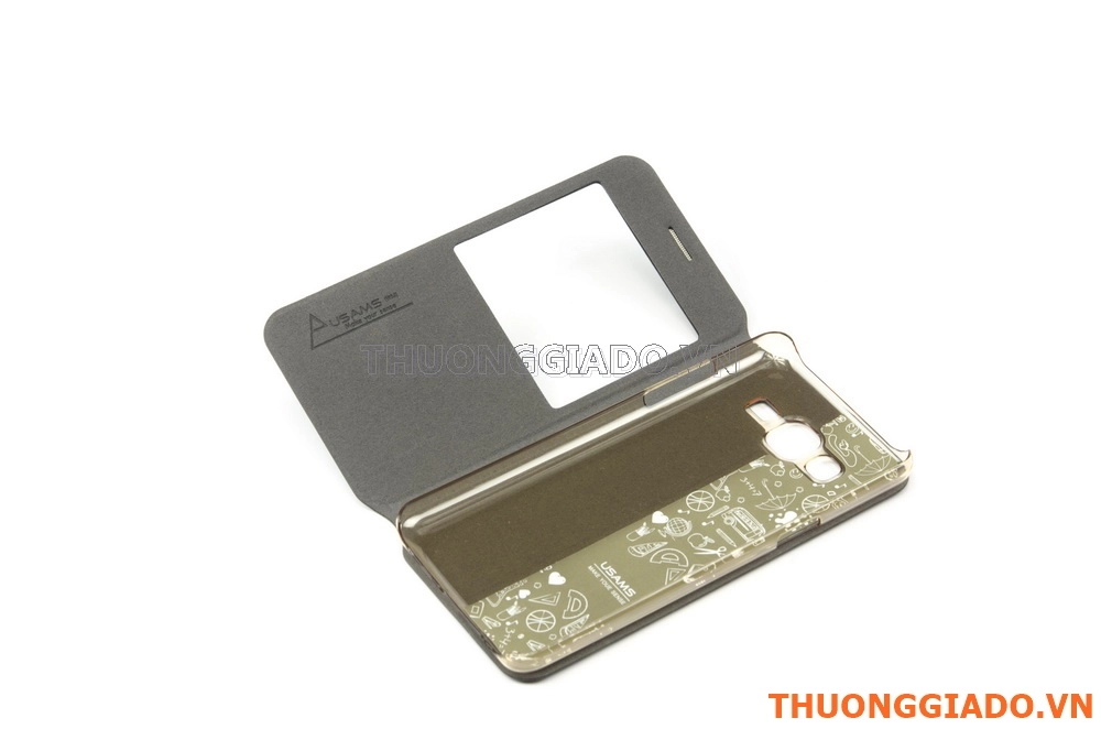 Bao Da Samsung Galaxy  On5 G550(Hiệu USAMS, Có cửa sổ view)