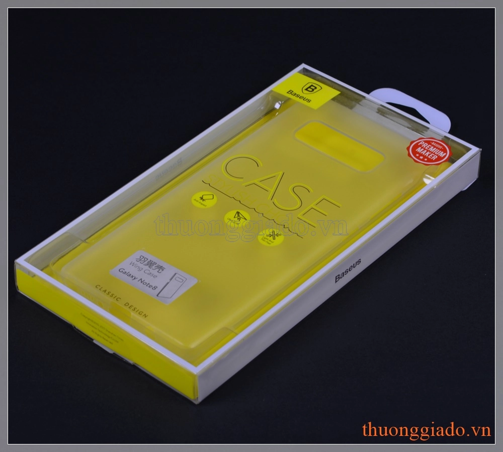 Ốp lưng Samsung Note 8/ N950 (nhựa cứng siêu mỏng, hiệu Baseus, Wing case)